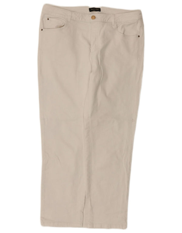 Jeans dritti da donna Massimo Dutti EU 42 Large W32 L26 Bianco