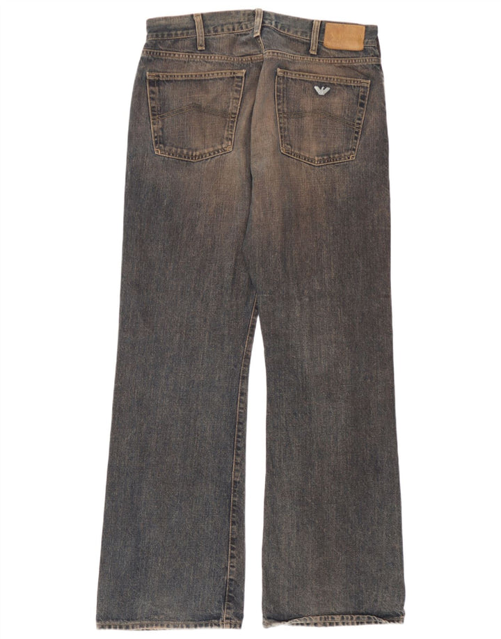 Jeans Bootcut da donna Armani W34 L32 cotone blu navy