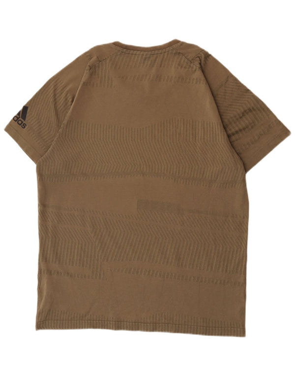 T-shirt da uomo Adidas Top grande in cotone a righe kaki