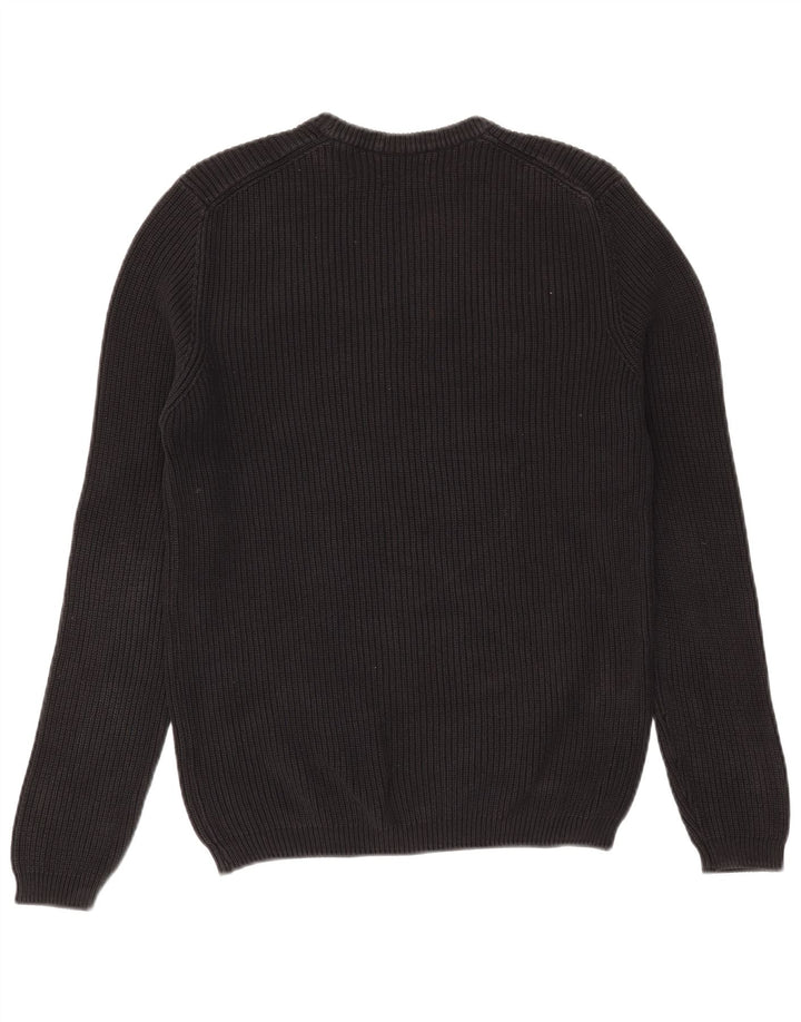 Maglione maglione girocollo da uomo Zara in cotone nero medio