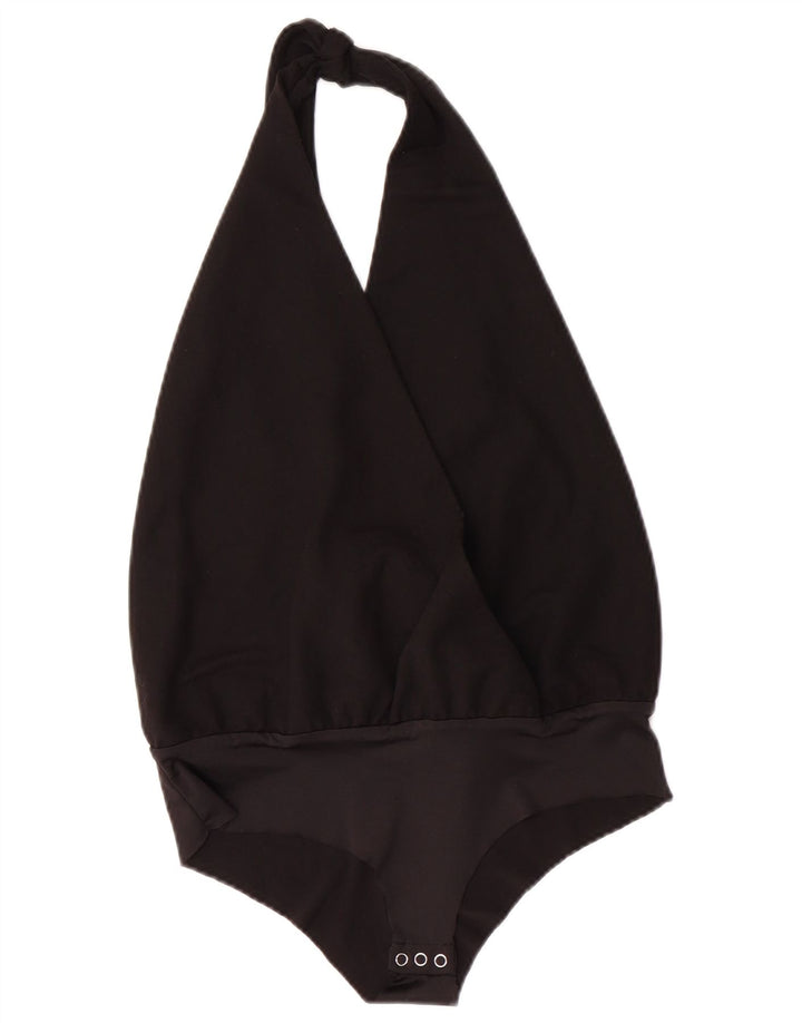 ZARA Womens Sleeveless Bodysuit UK 10 Small Black
