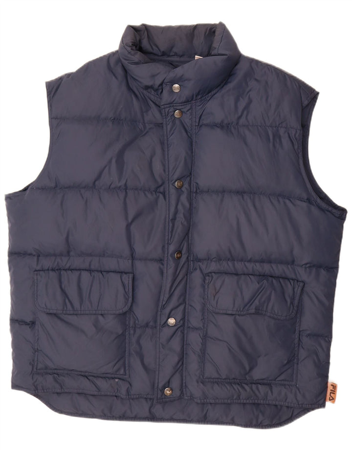 Gilet imbottito da uomo Fila IT 56 XL blu navy in poliammide