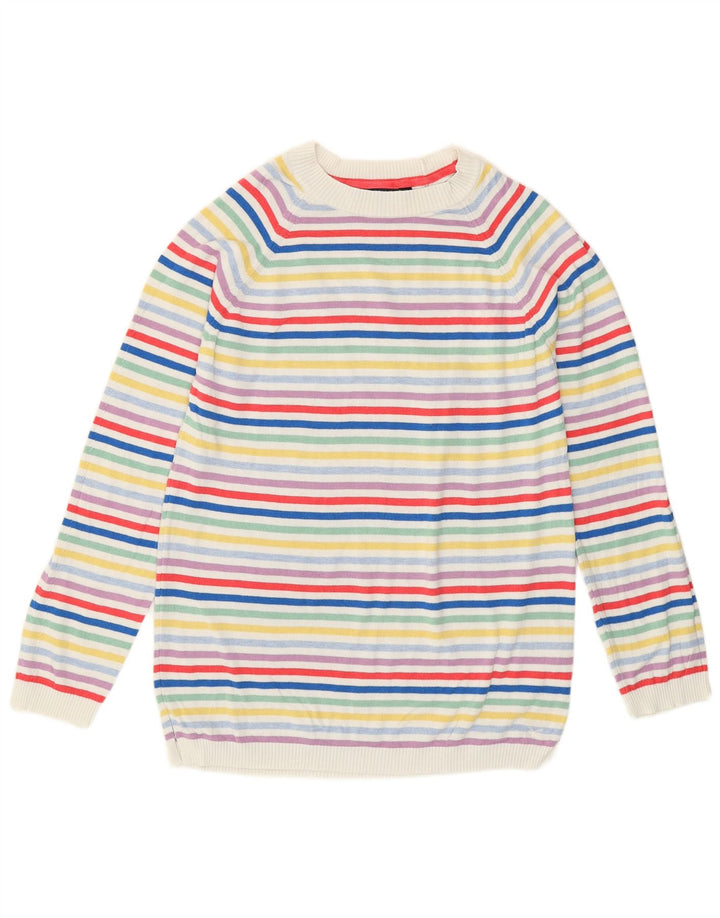 Crew Clothing Maglione maglione girocollo da donna UK 10 piccolo multicolore