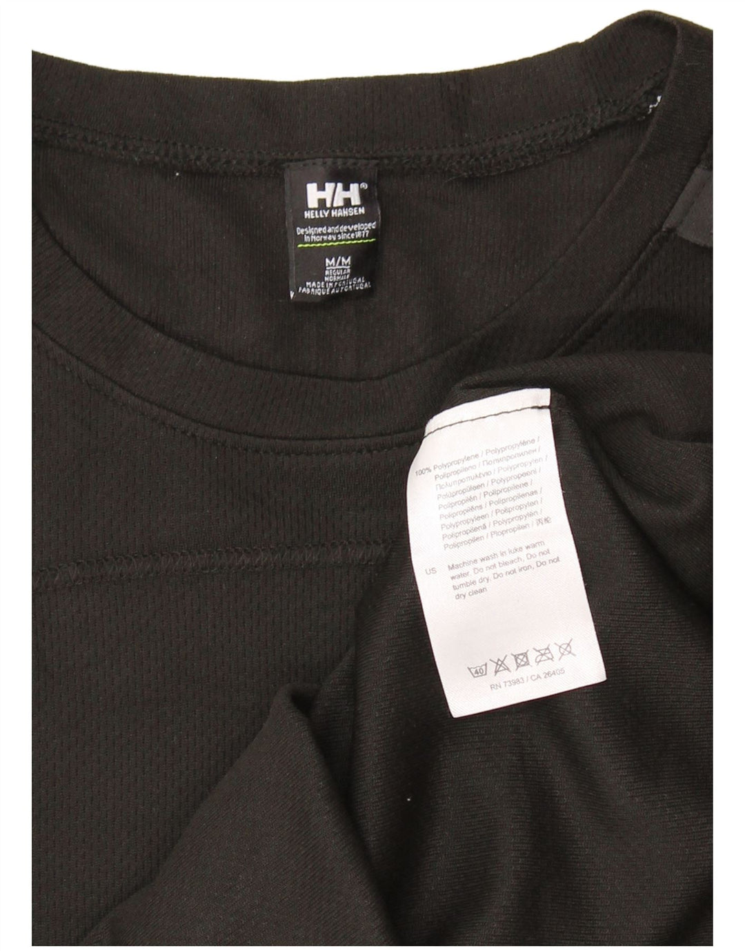 HELLY HANSEN Top da uomo a maniche lunghe medio nero color block in polietilene