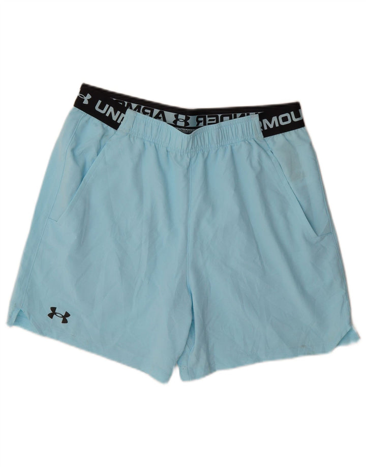 Pantaloncini sportivi con grafica da uomo Under Armour, grandi, in poliestere color block blu
