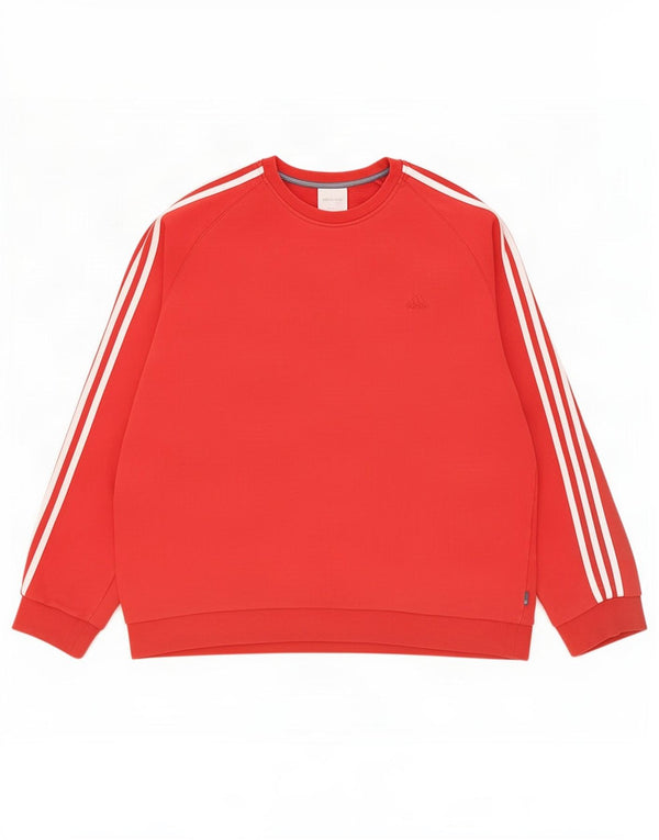 Felpa Adidas Uomo Maglione 2XL Rosso Cotone