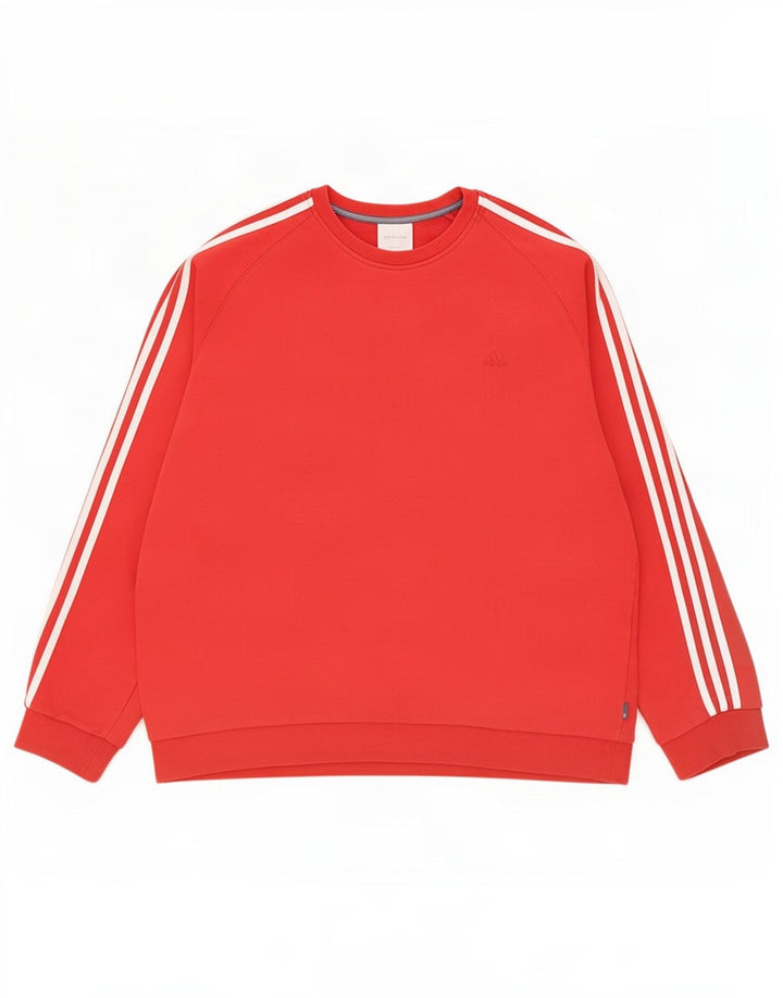 Felpa Adidas Uomo Maglione 2XL Rosso Cotone