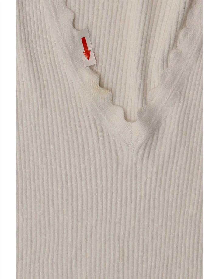 T-shirt da donna Marks & Spencer Top UK 14 Large bianca in viscosa