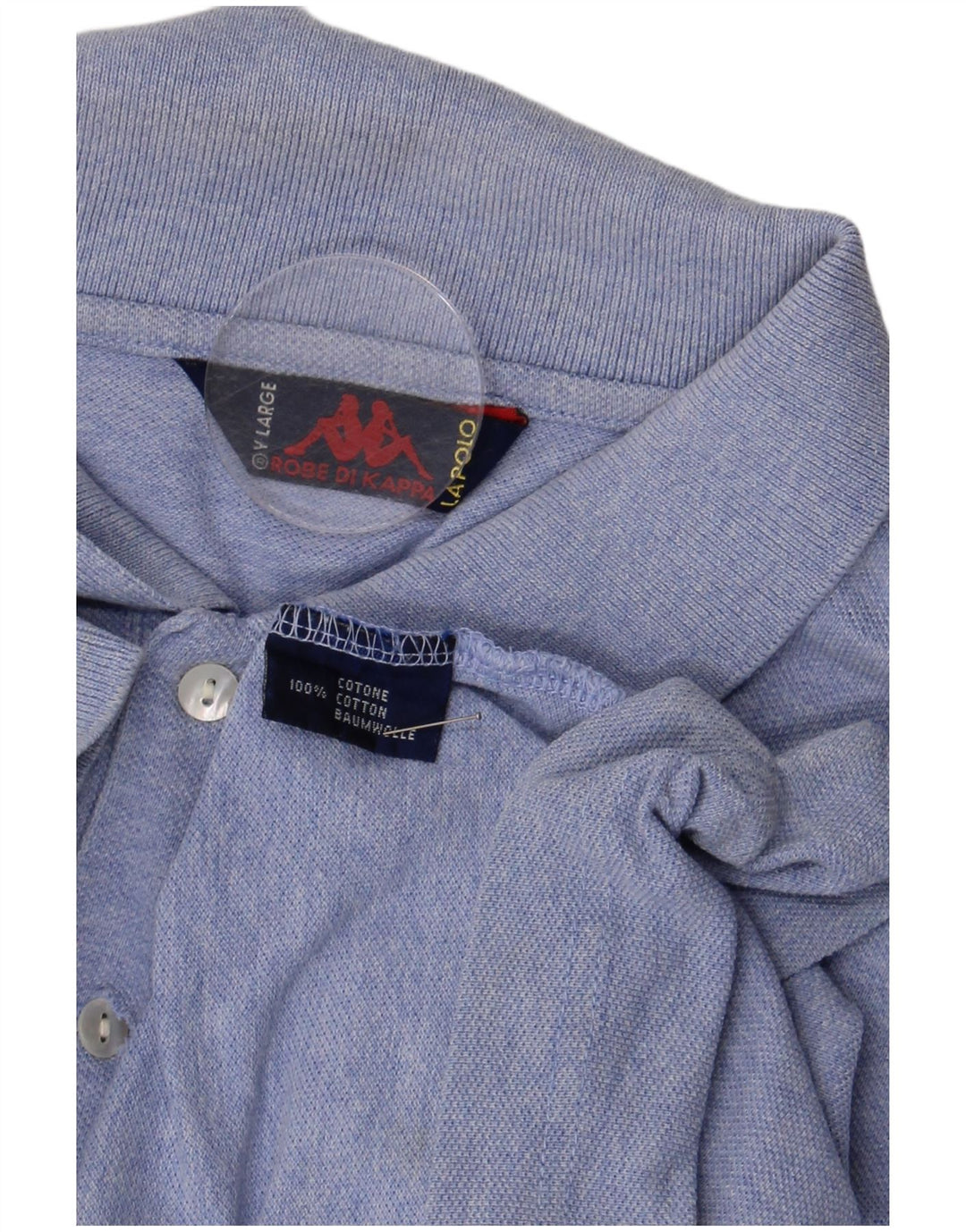 Polo Kappa Uomo Large Blu In Cotone