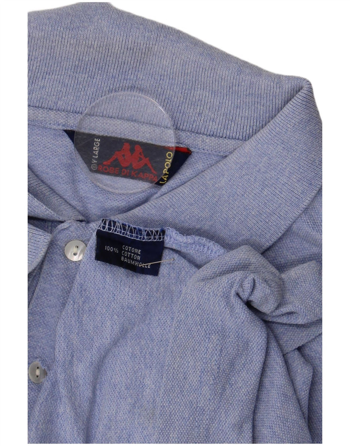 Polo Kappa Uomo Large Blu In Cotone