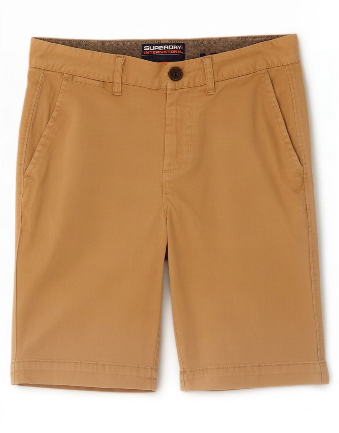 Pantaloncini chino da uomo Superdry medi W32 in cotone beige