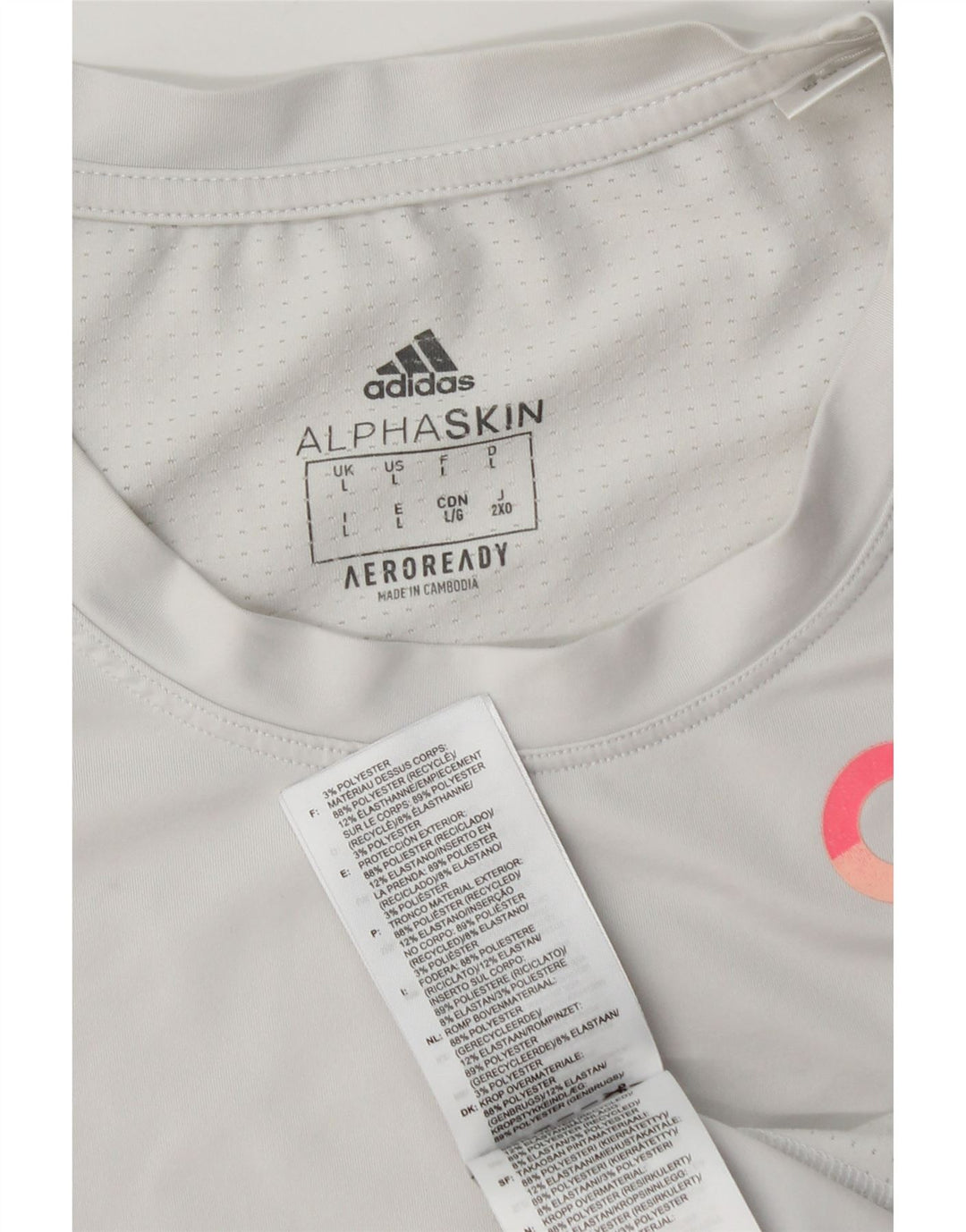 T-shirt grafica ADIDAS da uomo Aeroready, grande, in poliestere grigio