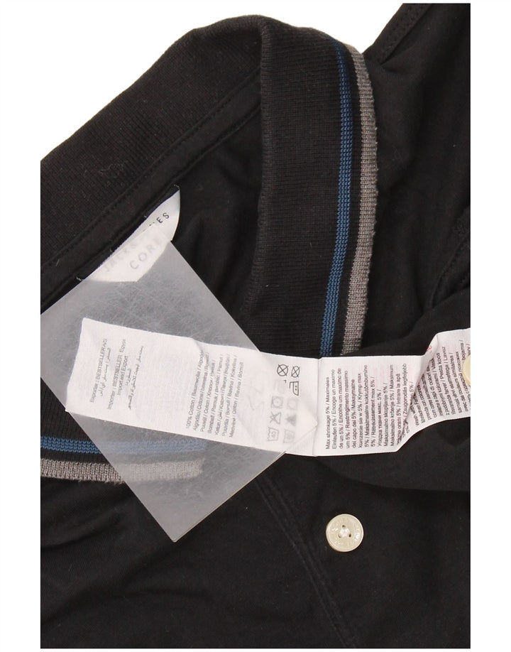 Polo da uomo JACK & JONES grande in cotone nero