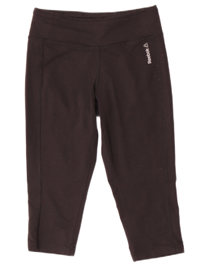 Leggings Capri da donna REEBOK UK 8/10 Small Poliestere nero