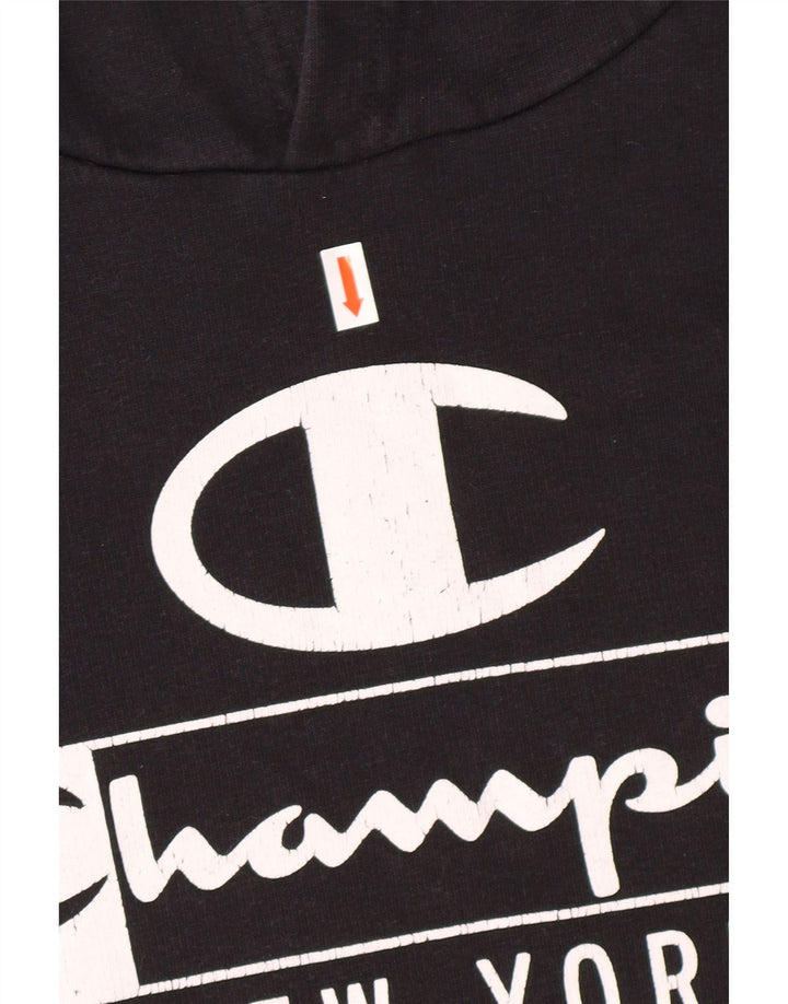 CHAMPION Felpa con cappuccio grafica da uomo New York 2XL cotone nero