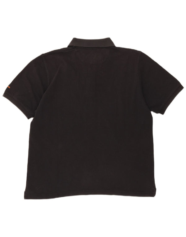 Barbour Polo da uomo in cotone nero medio