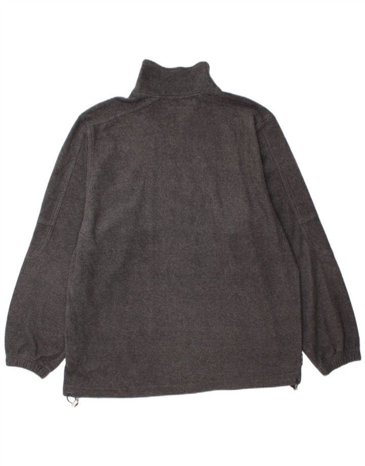 Maglione in pile da uomo con collo con zip Lotto UK 40/42 grande poliestere grigio