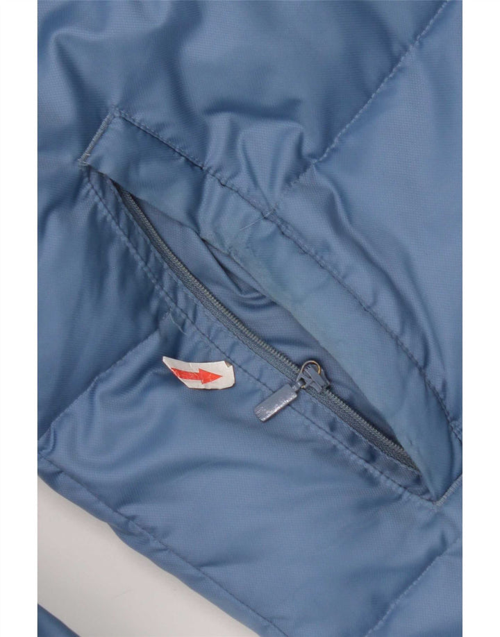 Giacca imbottita da uomo Adidas UK 40 Large Blu Colourblock Nylon