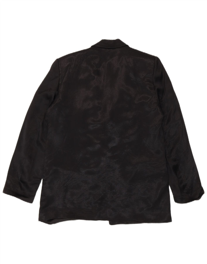 Giacca blazer aperta da donna Zara UK 14 viscosa nera media