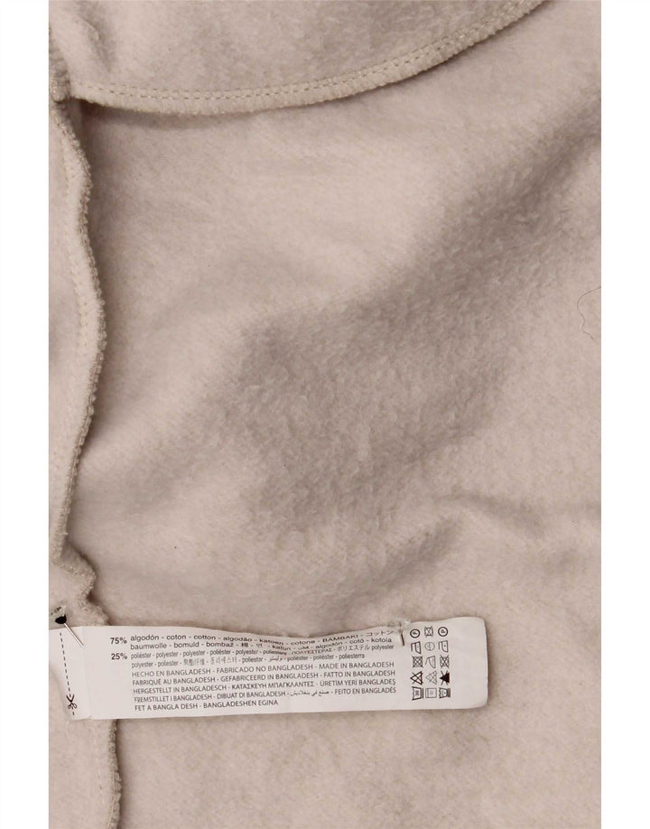 Soprabito aperto oversize da donna Zara UK 14 cotone beige medio