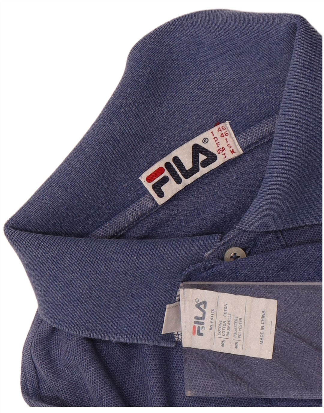 Polo da uomo Fila Small in cotone blu