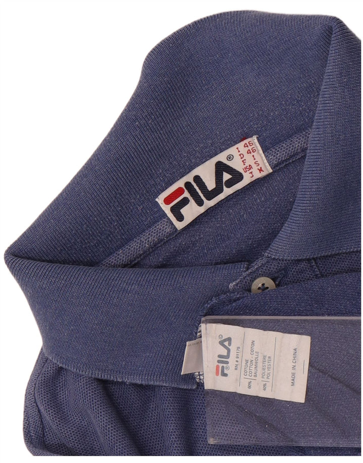 Polo da uomo Fila Small in cotone blu