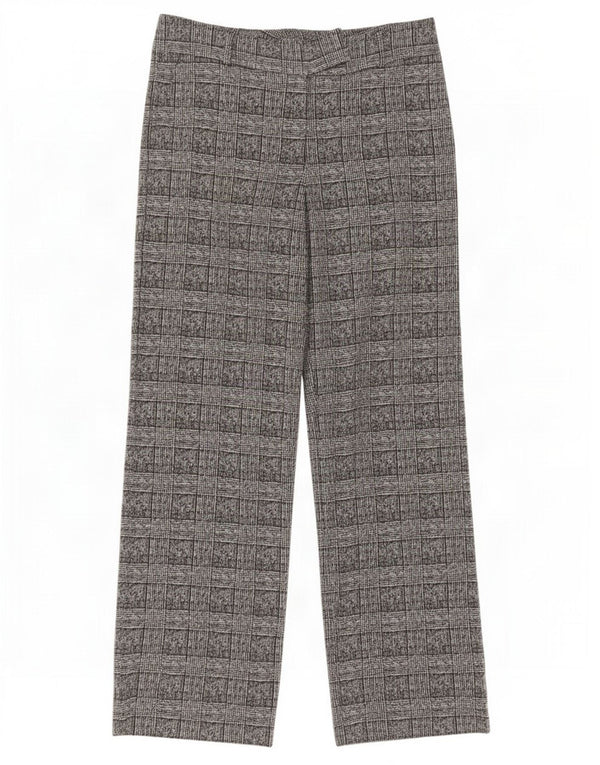 Pantaloni da abito da donna Marks & Spencer UK 14 Large W34 L32 a quadri grigi