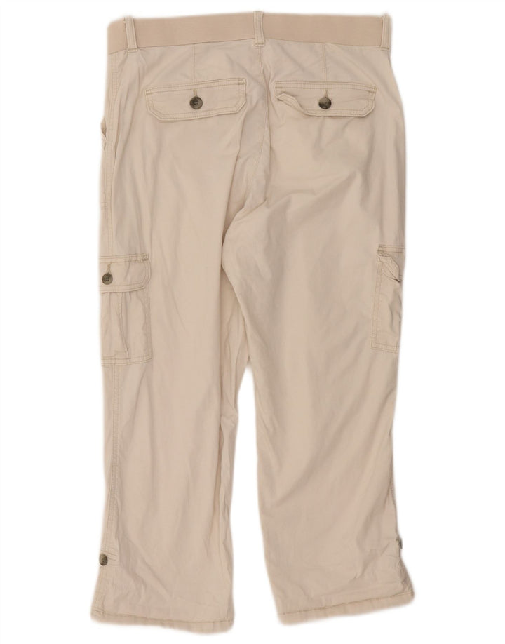Pantaloni Capri da donna vestibilità comoda Lee US 10 medi W32 L22 bianco sporco