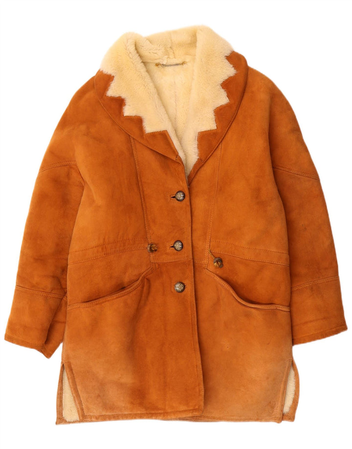 Cappotto in shearling vintage da donna EU 44 XL Shearling marrone