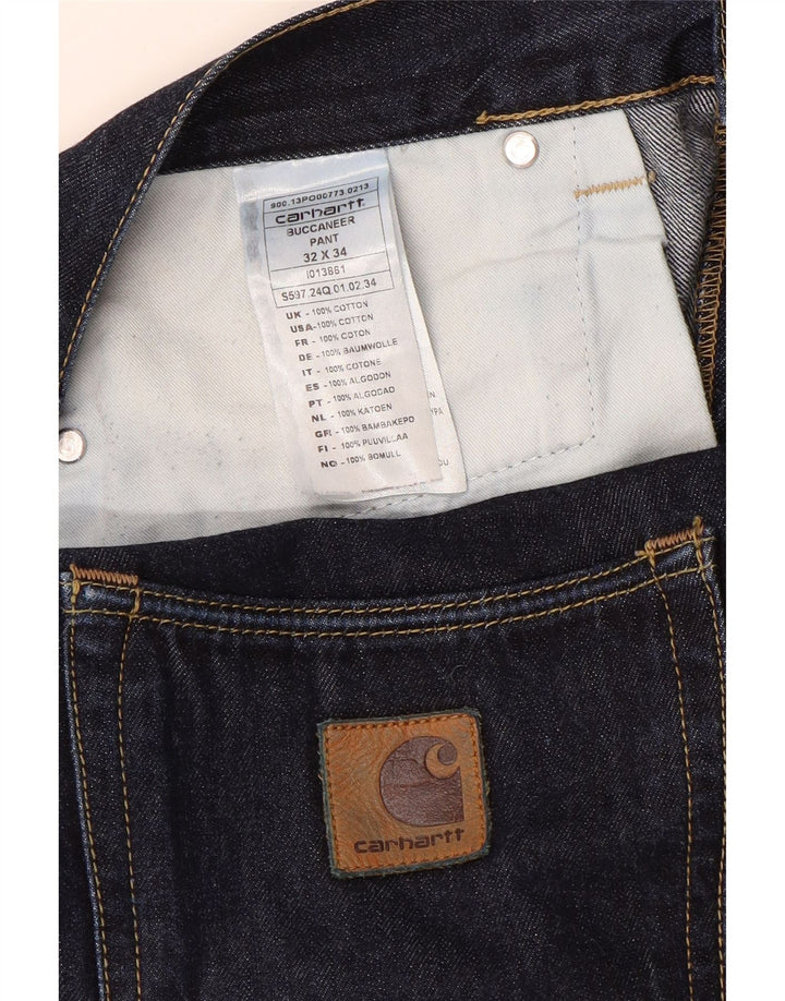 Jeans dritti da uomo Carhartt W32 L34 cotone blu navy