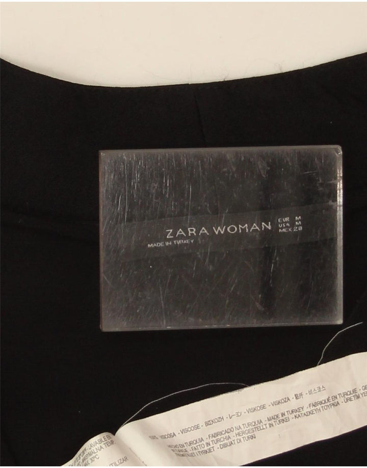 Camicetta a maniche lunghe da donna Zara UK 14 viscosa nera media