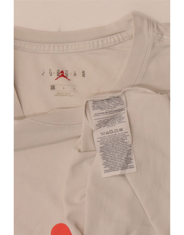 T-shirt grafica da uomo Jordan Top grande in cotone bianco