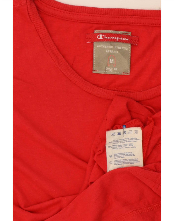 Maglietta Champion da donna Easy Fit, taglia UK 12, colore rosso medio, cotone
