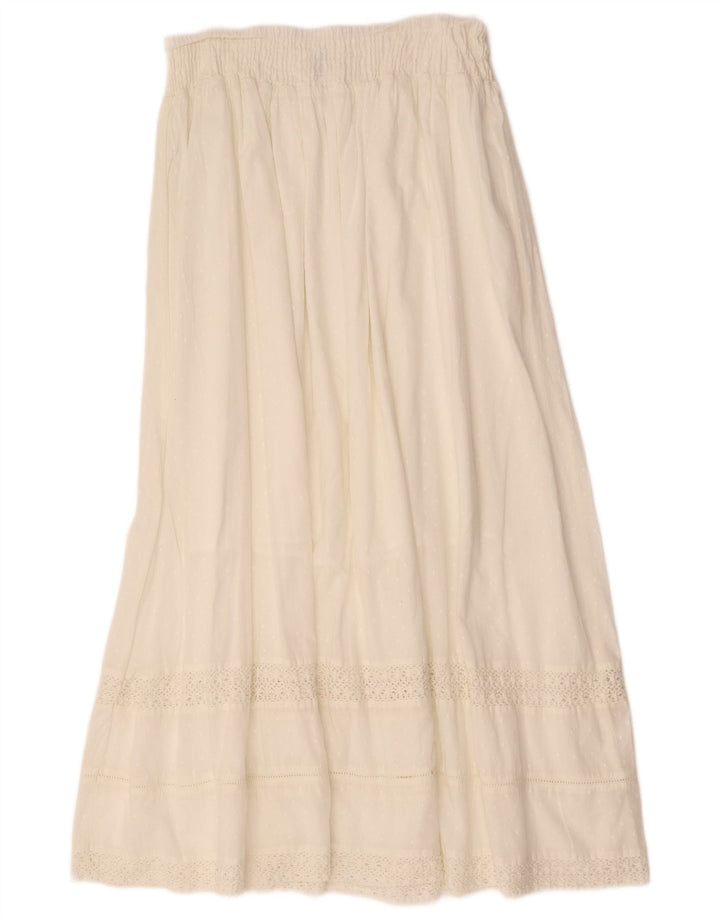 Gonna zingara a vita alta da donna BENETTON W28 media bianca maculata