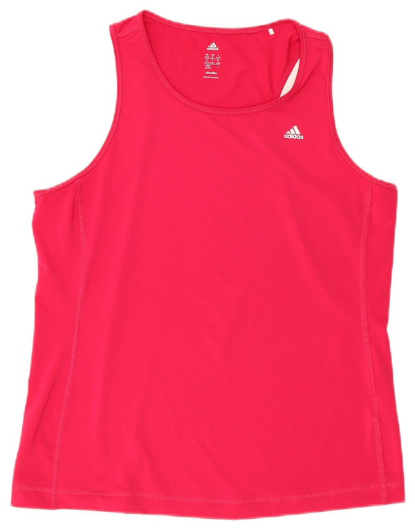 Canotta Adidas Climalite da donna UK 20/22 XL poliestere rosa