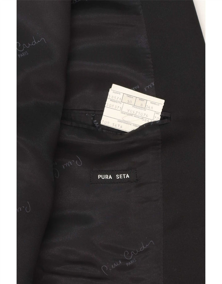Giacca blazer da uomo Pierre Cardin IT 50 grande classica geometrica nera