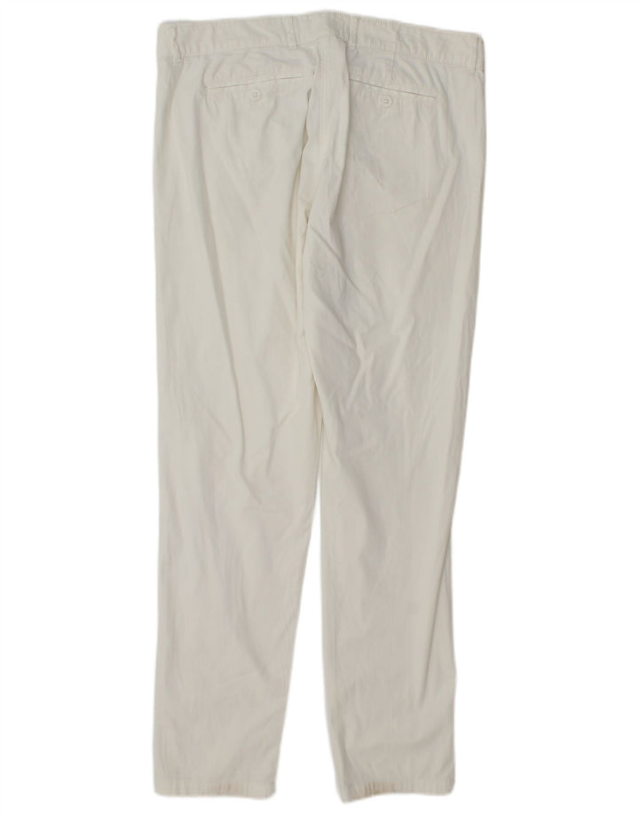 Pantaloni chino slim da donna Marks & Spencer UK 12 medi W32 L30 bianchi