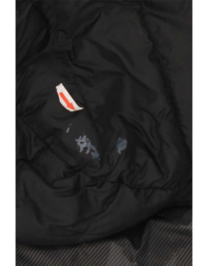 Giacca imbottita con cappuccio Adidas da ragazzo 9-10 anni in poliestere mimetico nero