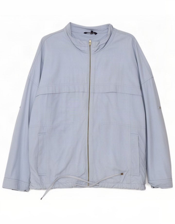 Giubbotto bomber oversize da donna Marks & Spencer UK 12 Viscosa blu medio