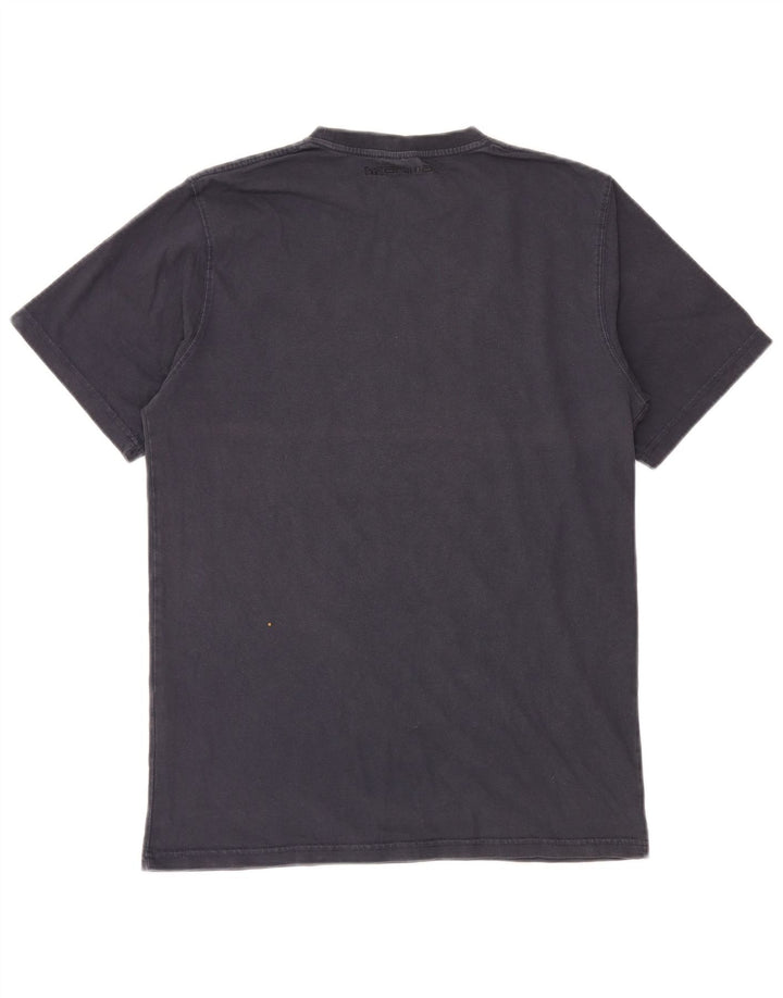 T-shirt grafica da uomo con animali Top in cotone blu navy medio