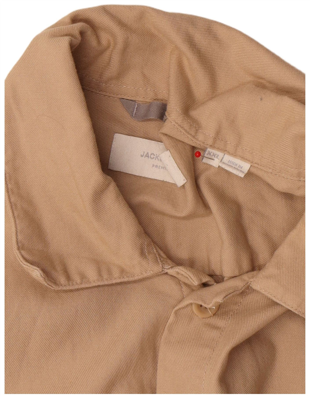 Camicia da uomo Jack & Jones 2XL cotone beige