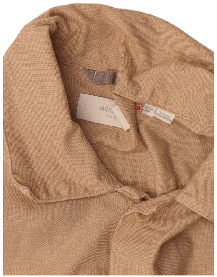 Camicia da uomo Jack & Jones 2XL cotone beige
