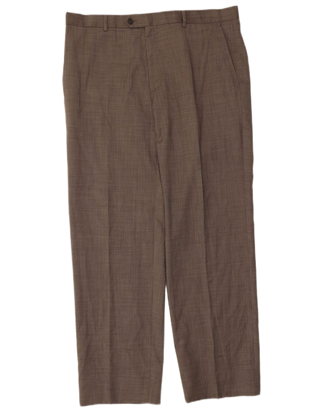 Pantaloni da abito dritti da uomo Marks & Spencer W38 L31 lana vergine grigia