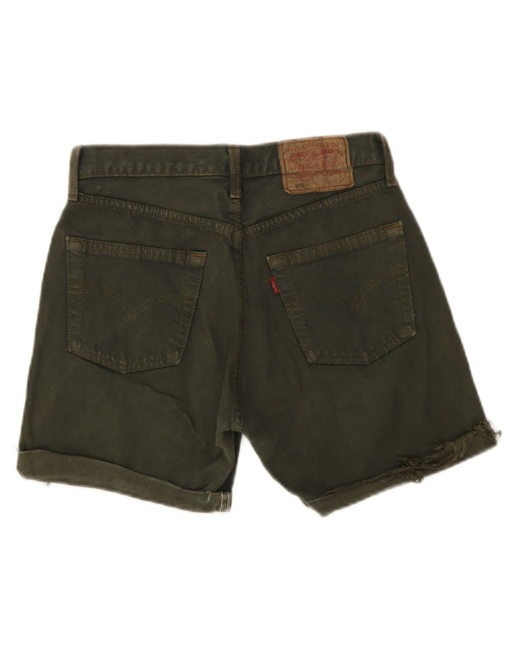 Pantaloncini di jeans Levi's 501 da donna W26 piccoli in cotone kaki