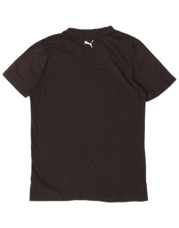 T-shirt grafica da uomo Puma Top Small in cotone nero