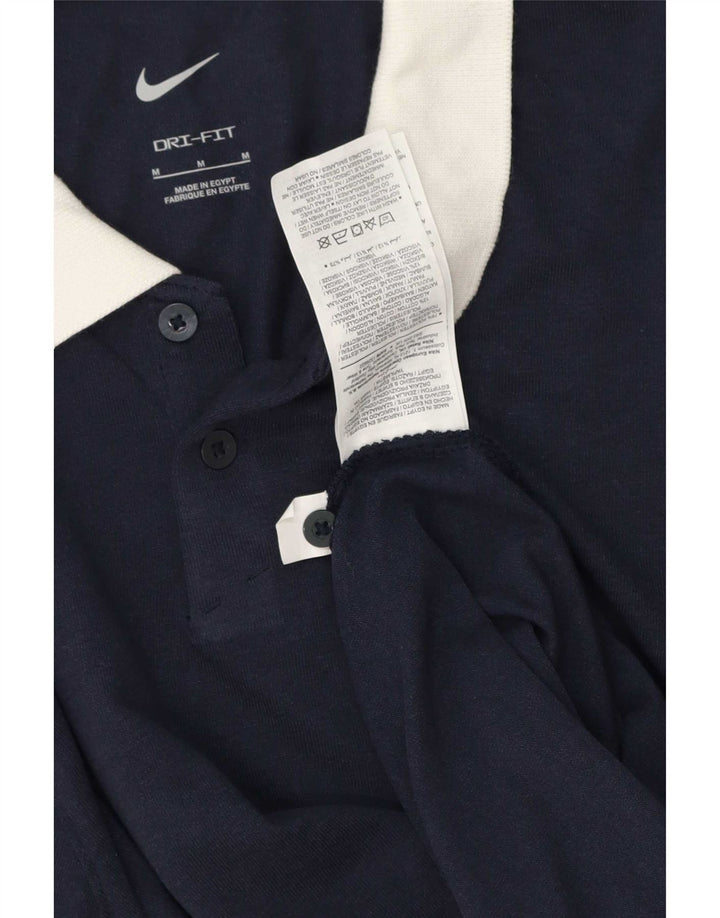 Polo da rugby da uomo Nike, media, in poliestere blu navy