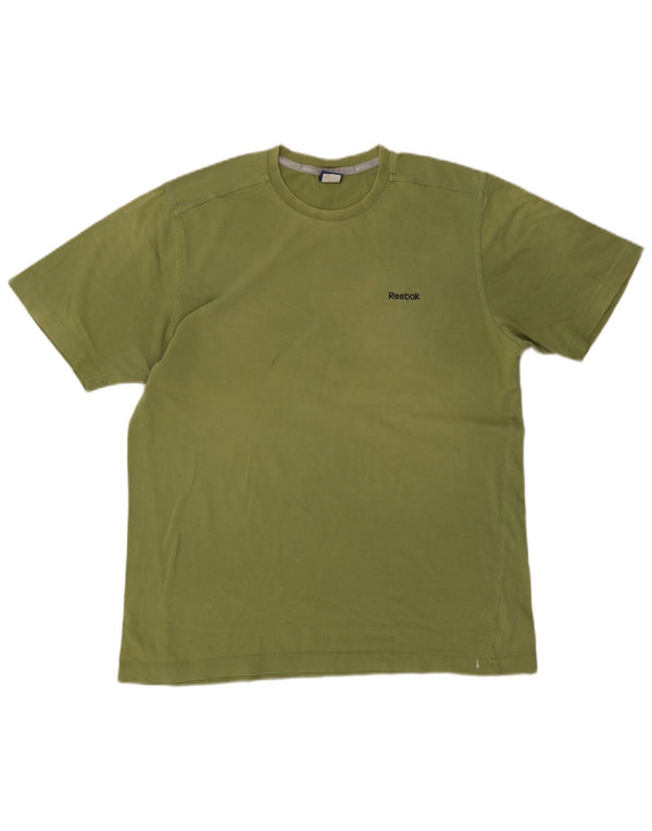 T-shirt Reebok da uomo Top verde medio in cotone
