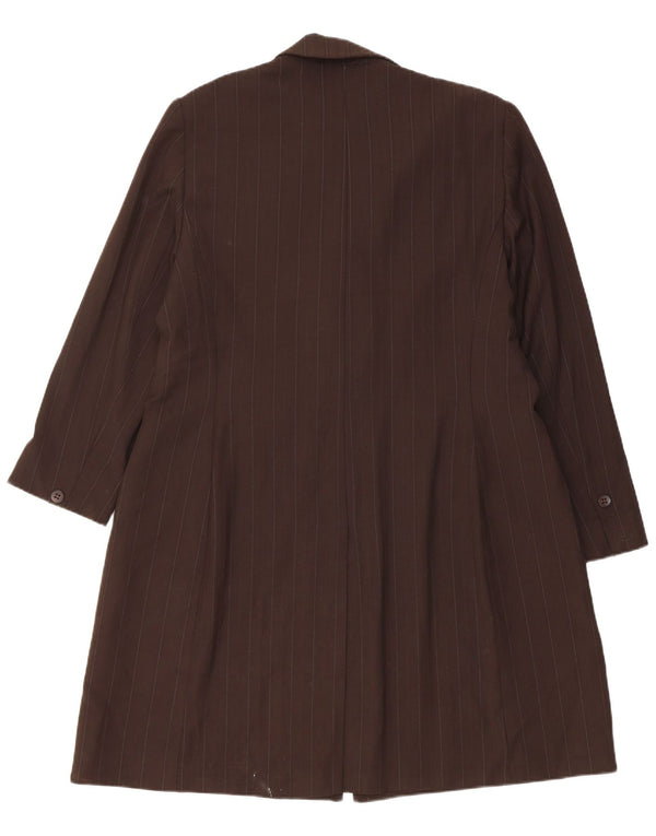 Cappotto da donna Marks & Spencer UK 20 2XL Poliestere gessato marrone
