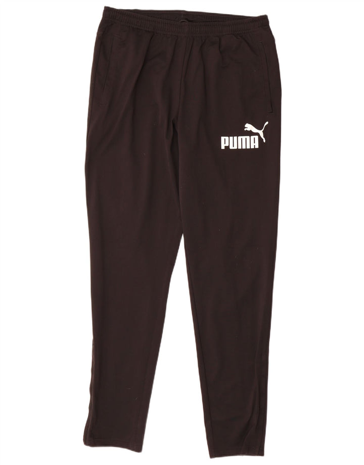 Pantaloni da tuta grafica da uomo Puma Large neri in poliestere