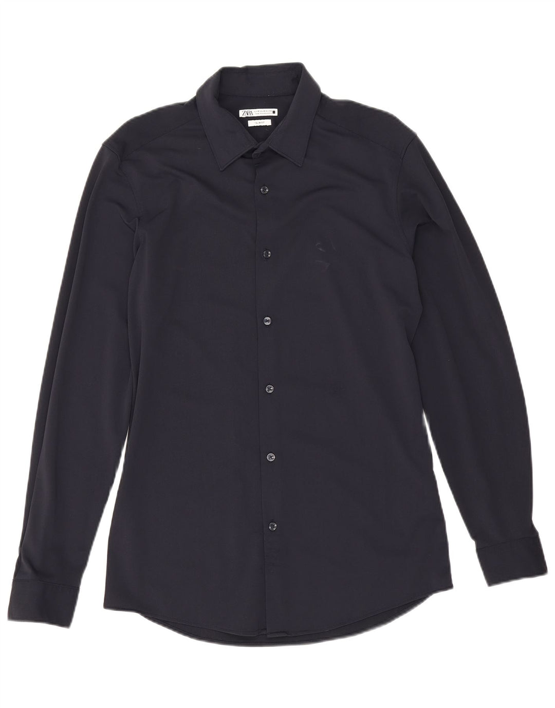 Camicia Zara da uomo slim fit media blu navy in poliammide